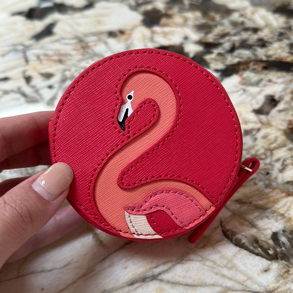 Kate spade flamingo coin purse